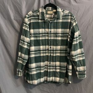 L.l. Bean Men’s Signature Textured Flannel Shirt, Size L